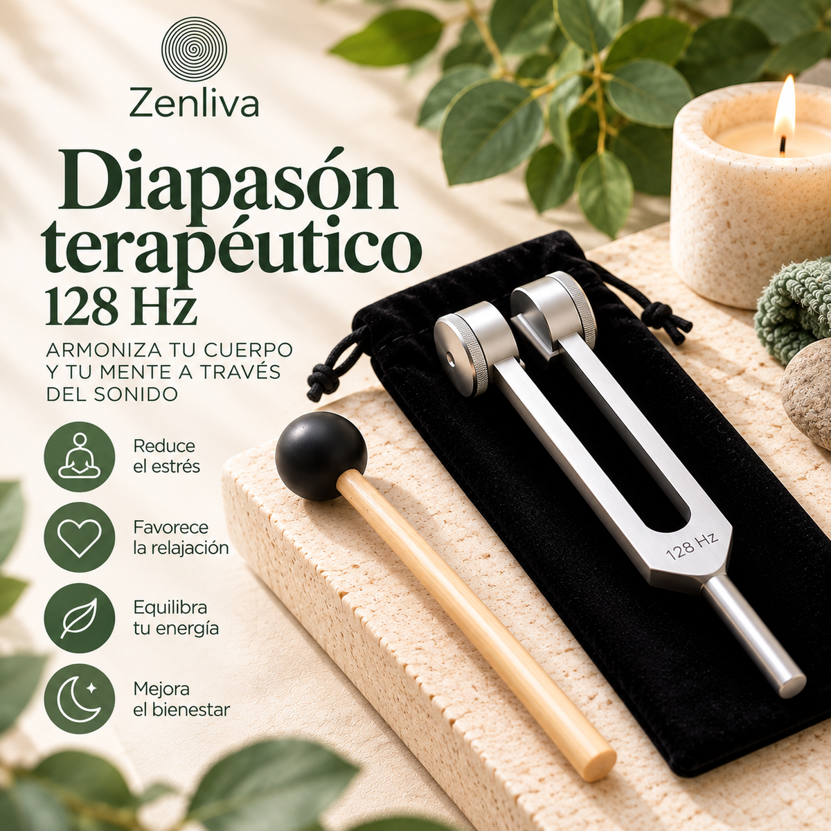 Diapasón Terapéutico Zenliva™ 128 Hz